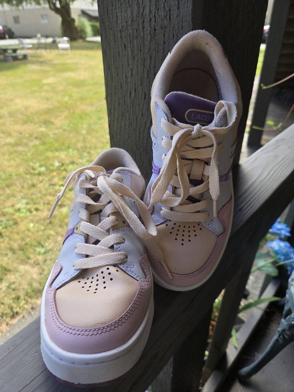 Lacoste Pastel Pink & Lavender Sneakers